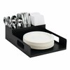Mind Reader Network Collection Utensil, Napkin and Plate Countertop Organizer, 15.2x11.5x4.45, Plastic, Black PSNAPUT-BLK